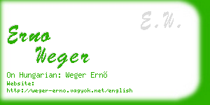 erno weger business card