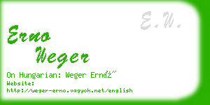 erno weger business card